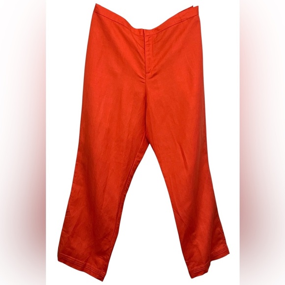 J.H. Collectibles Linen Blend Wide Leg Women’s Pants, Beautiful Orange, Size 16 - Picture 2 of 13